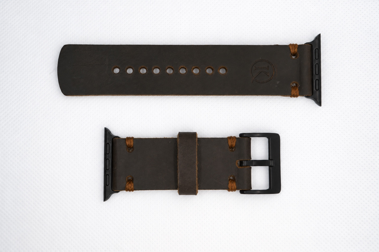 Correa de cuero para smartwatch · Chocolate